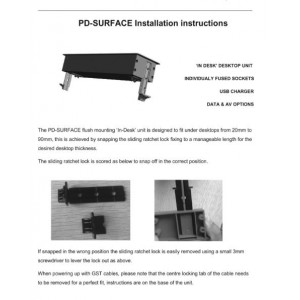 Horizontal Surface Mount In Desk Power and Data Units 