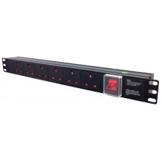 1U Lightweight Economical UK Socket PDU's